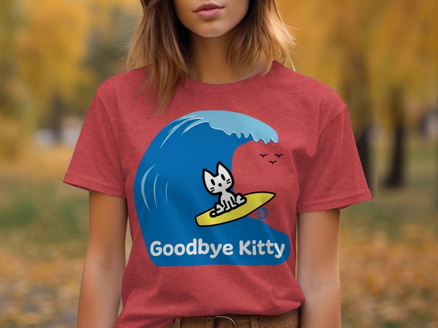 Goodbye Kitty Graphic Printed T-Shirt Apparel