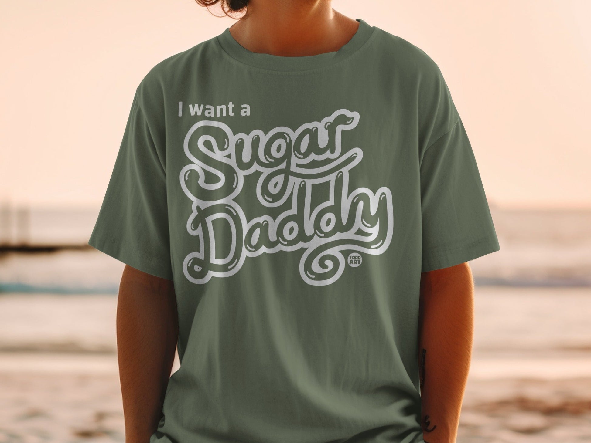 I Want a Sugar Daddy Printed T-shirt