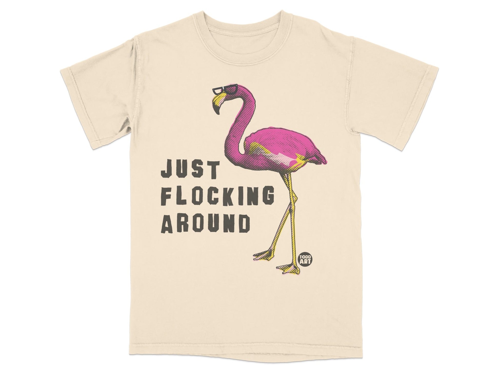 Just Flocking Around Flamingo Graphic T-Shirt