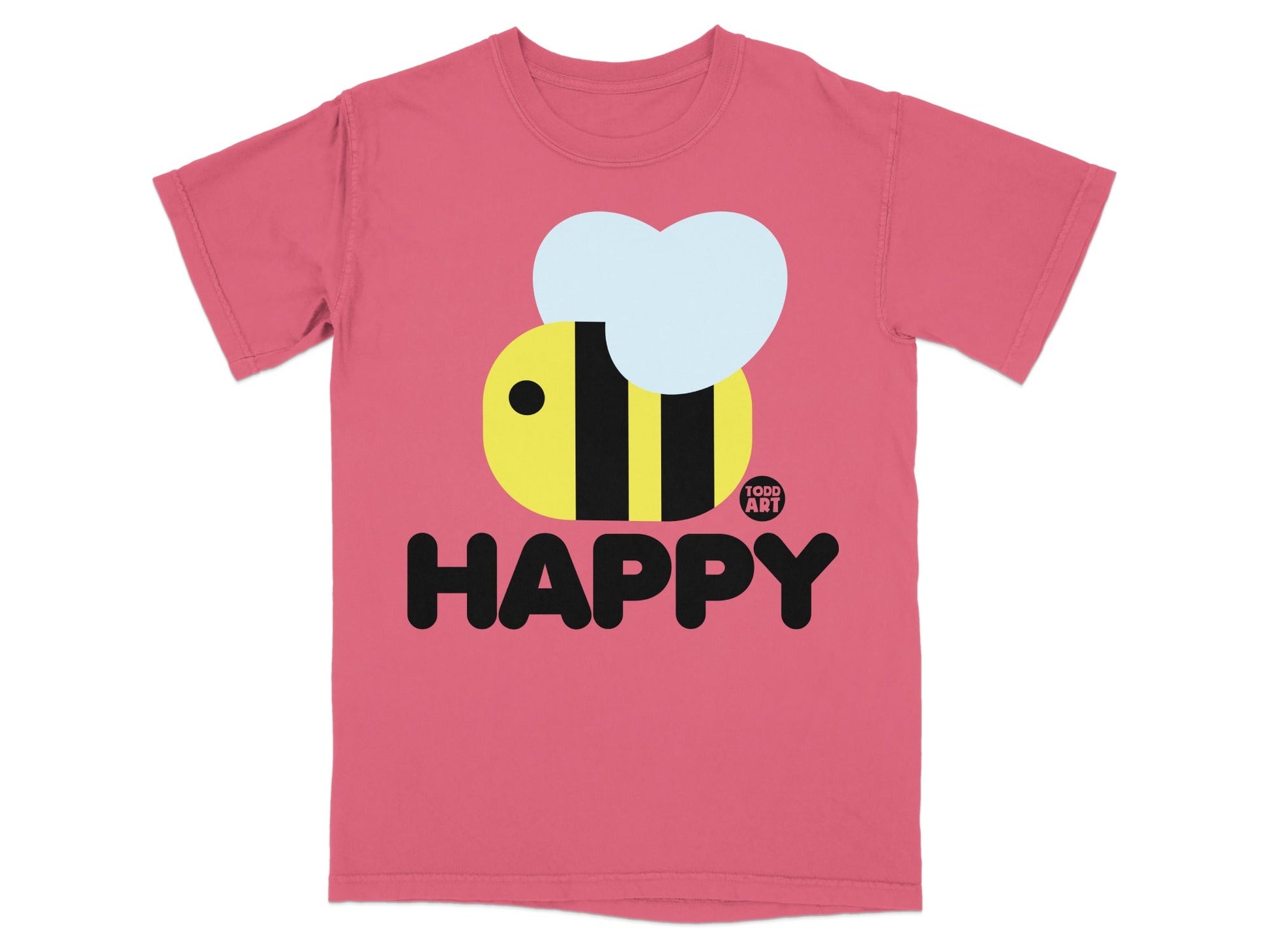 Happy Bee Todd Art Graphic Short Sleeve T-Shirt