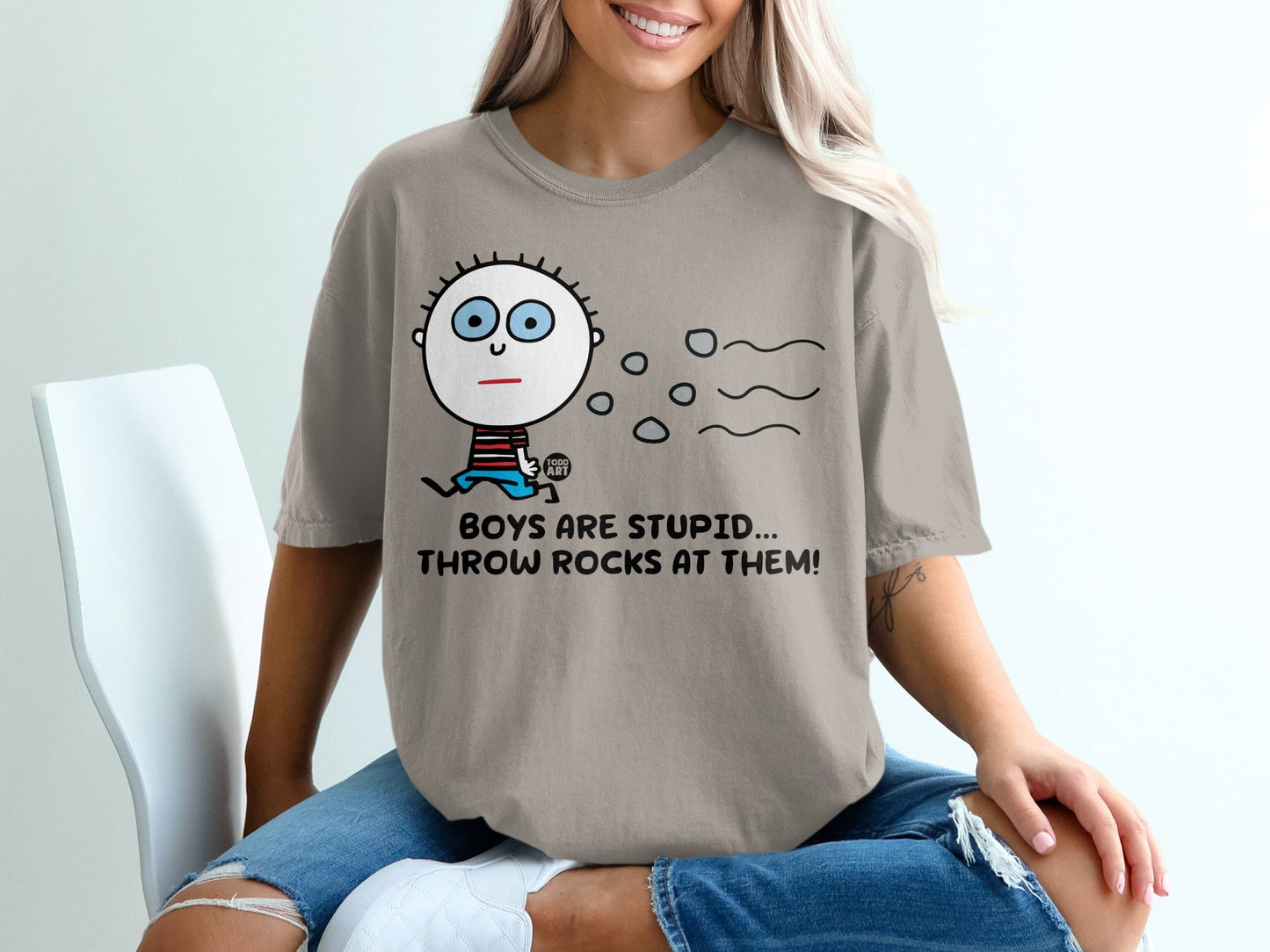 Boys Are Stupid Throw Rocks At Them T-shirt