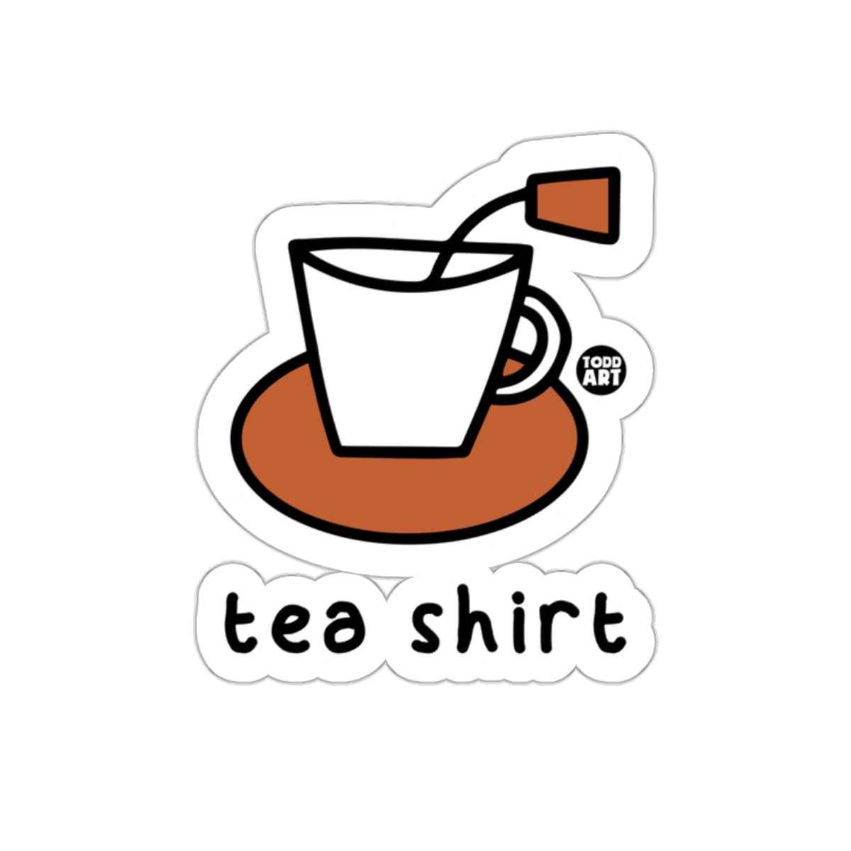 Quirky tea shirt design for tea lovers sticker