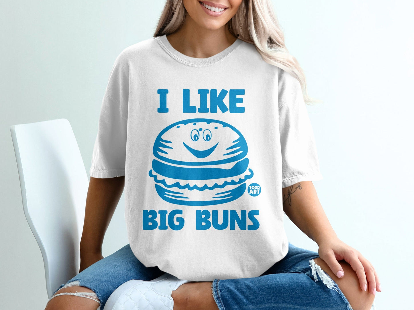 I Like Big Buns Burger Graphic Casual T-shirt