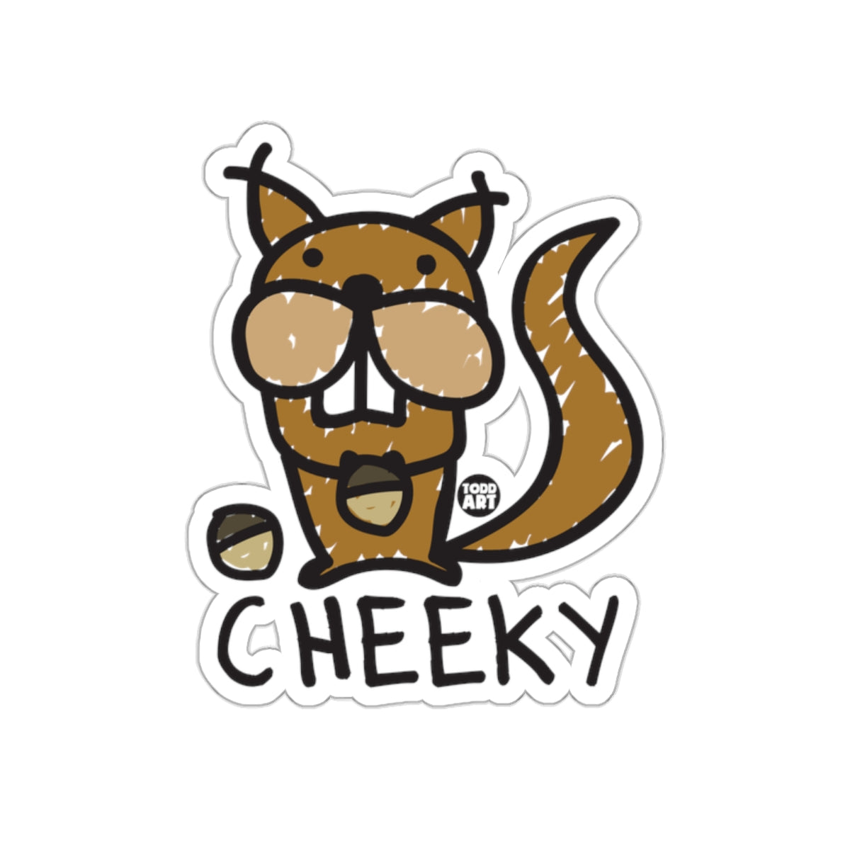 Todd Art Cheeky Squirrel Illustration Design sticker
