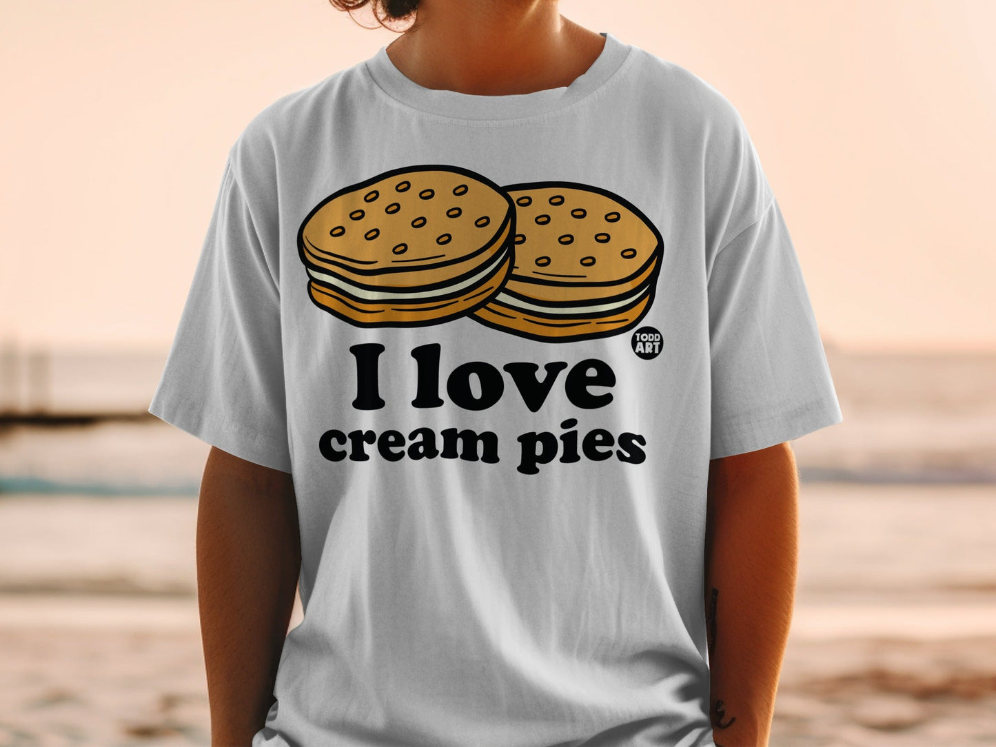 I Love Cream Pies Graphic Tee Shirt Trendy Top