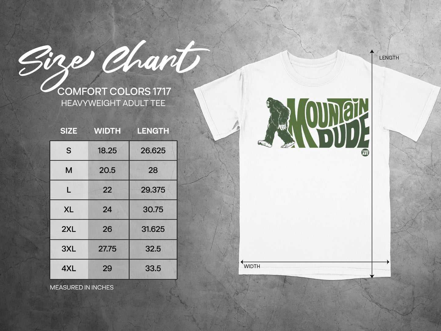 Mountain Dude Comfort Colors 1717 Heavyweight Adult Tee