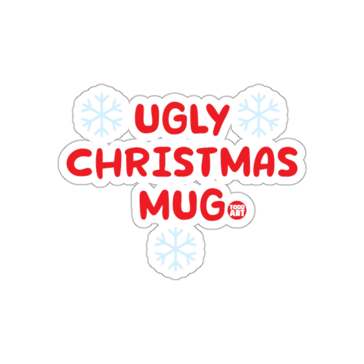 Ugly Christmas Mug with Snowflakes Holiday Mug