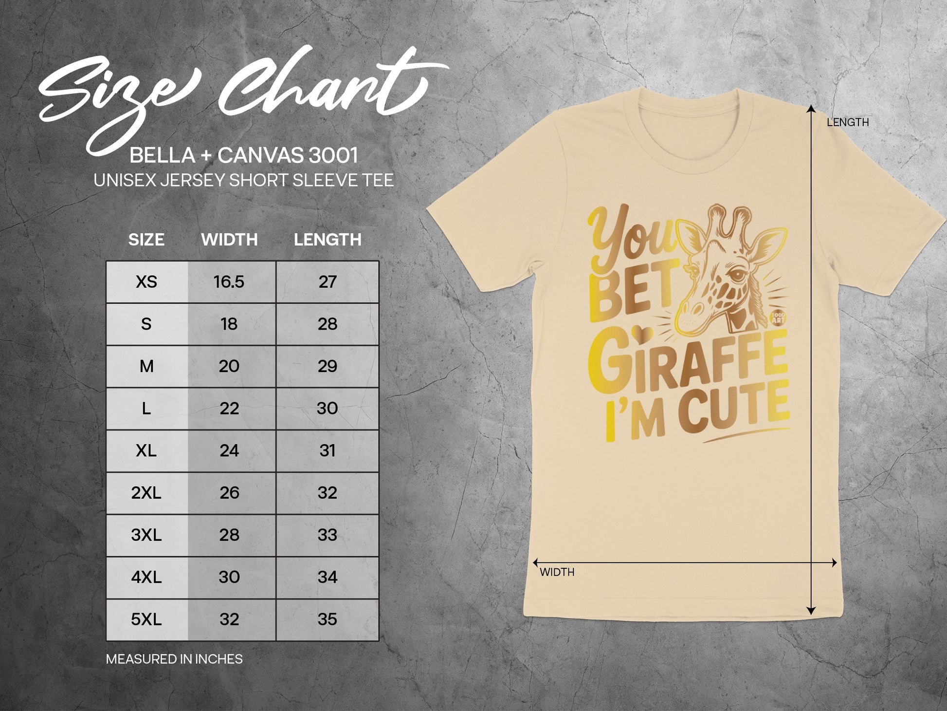 You Bet Giraffe I'm Cute Unisex Jersey Tee