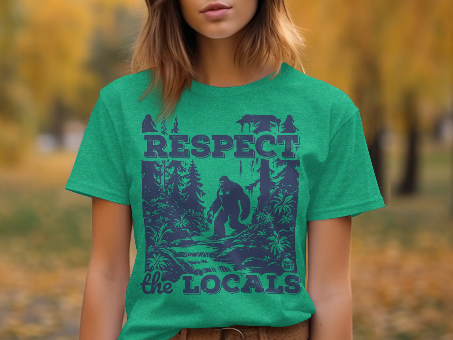 Respect the Locals Sasquatch Graphic T-shirt