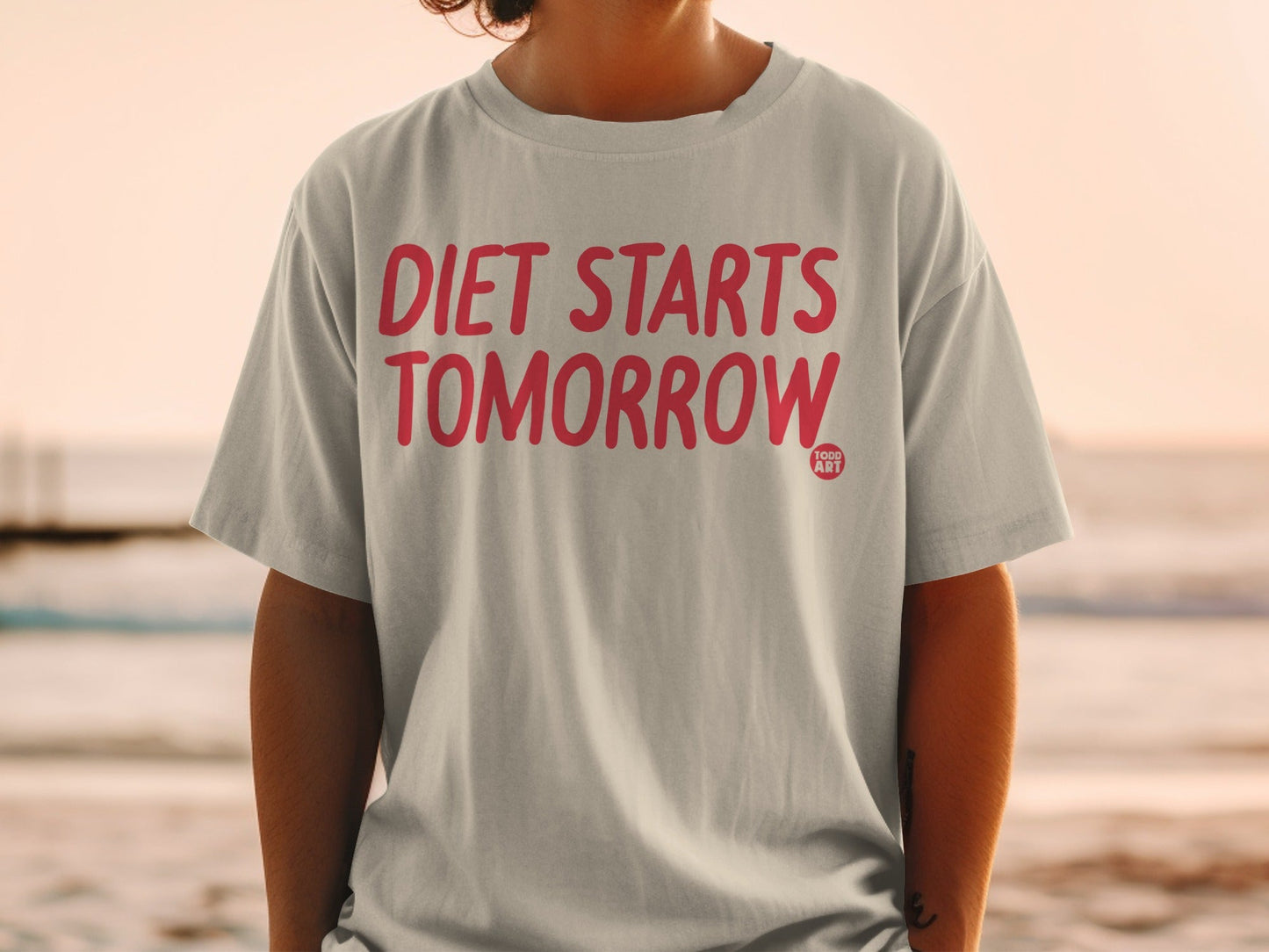 Diet Starts Tomorrow Graphic Tee Shirt