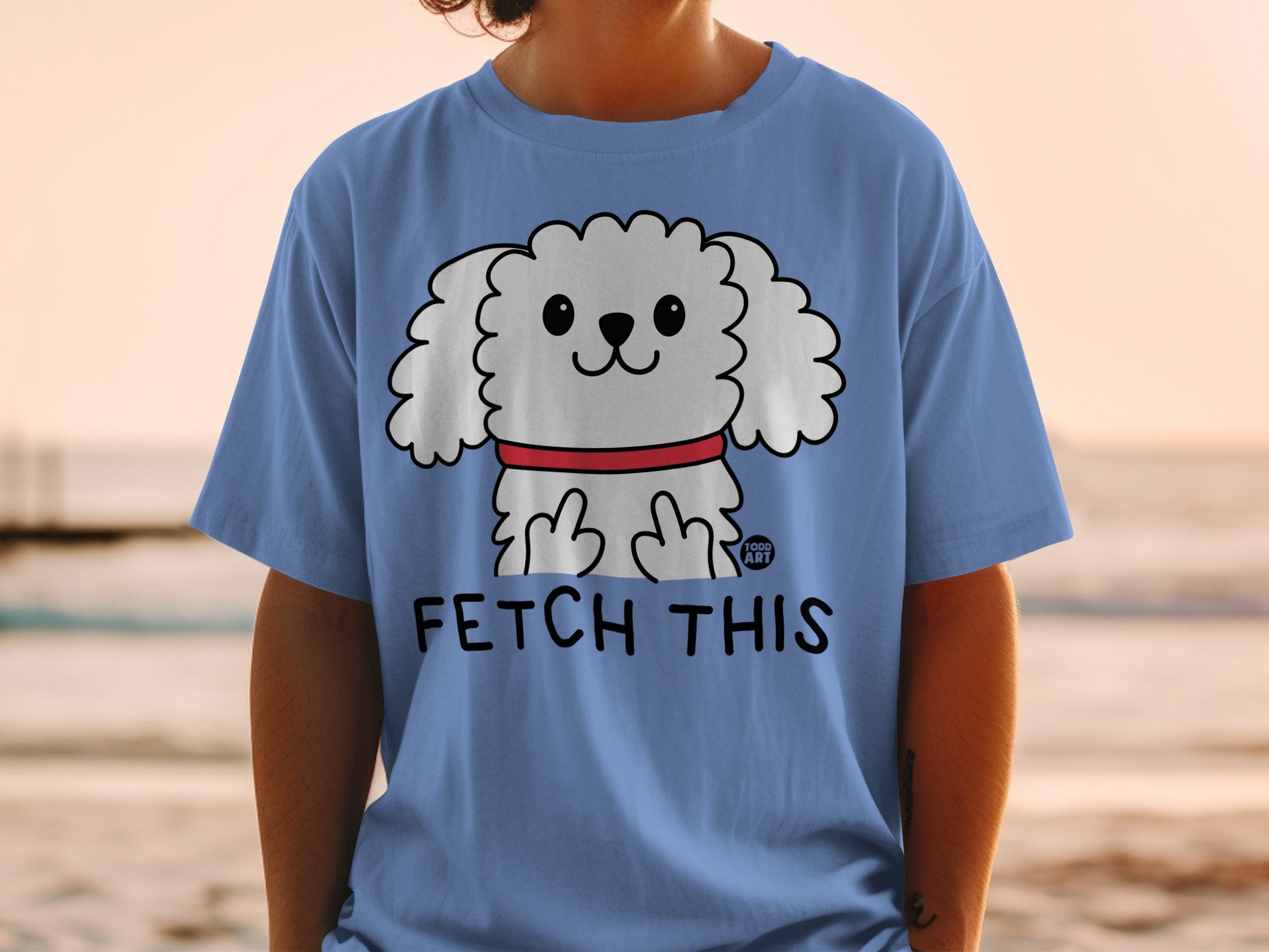 Fetch This Cute Dog Graphic T-Shirt for Casual Wear