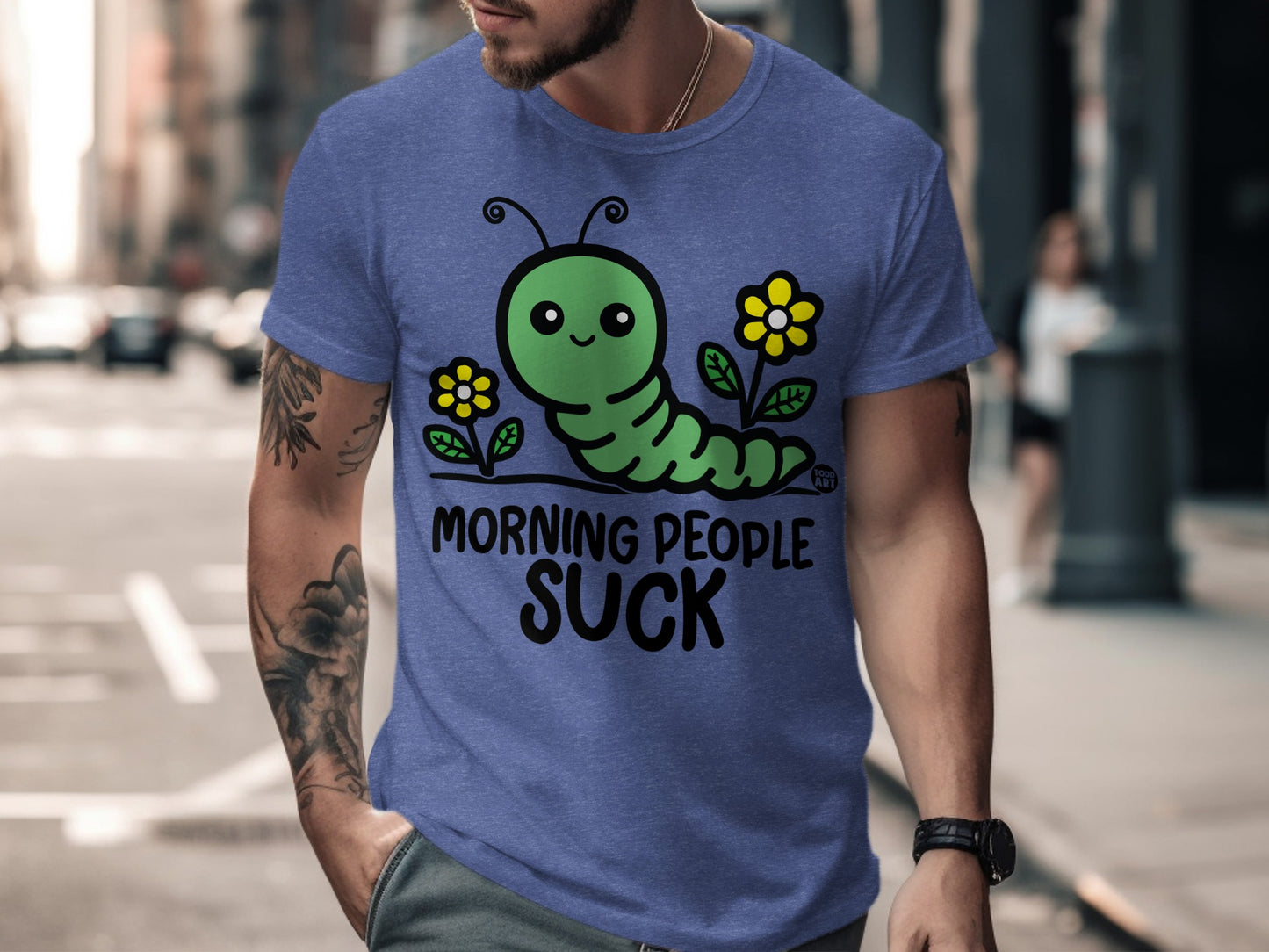 Morning People Suck Caterpillar Graphic Tee product