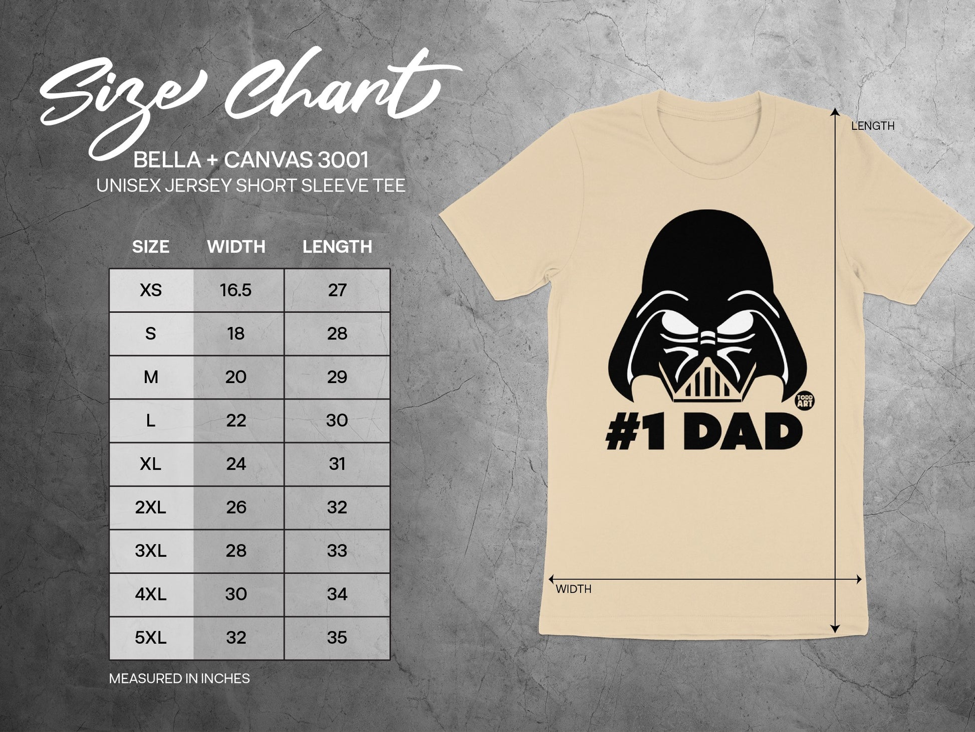 #1 Dad Darth Vader Graphic Tee Unisex Jersey Shirt