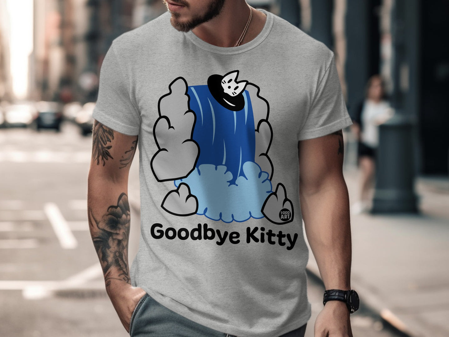 Goodbye Kitty Graphic T-Shirt for Casual Wear