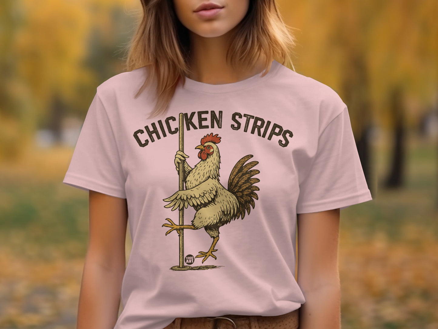 Chicken Strips Funny Chicken Dance Graphic T-shirt