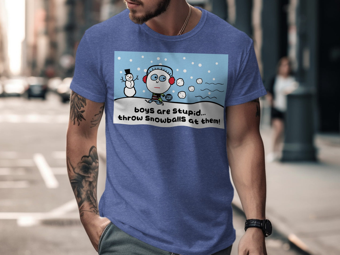 Boys Are Stupid Throw Snowballs At Them Shirt