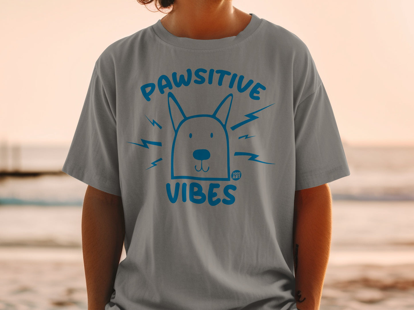 Pawsitive Vibes Graphic Dog Lover T-Shirt Product