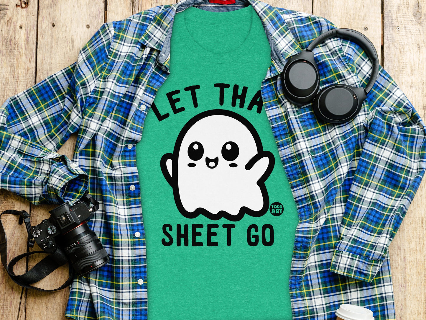 Let That Sheet Go Cute Design Green T-shirt product type