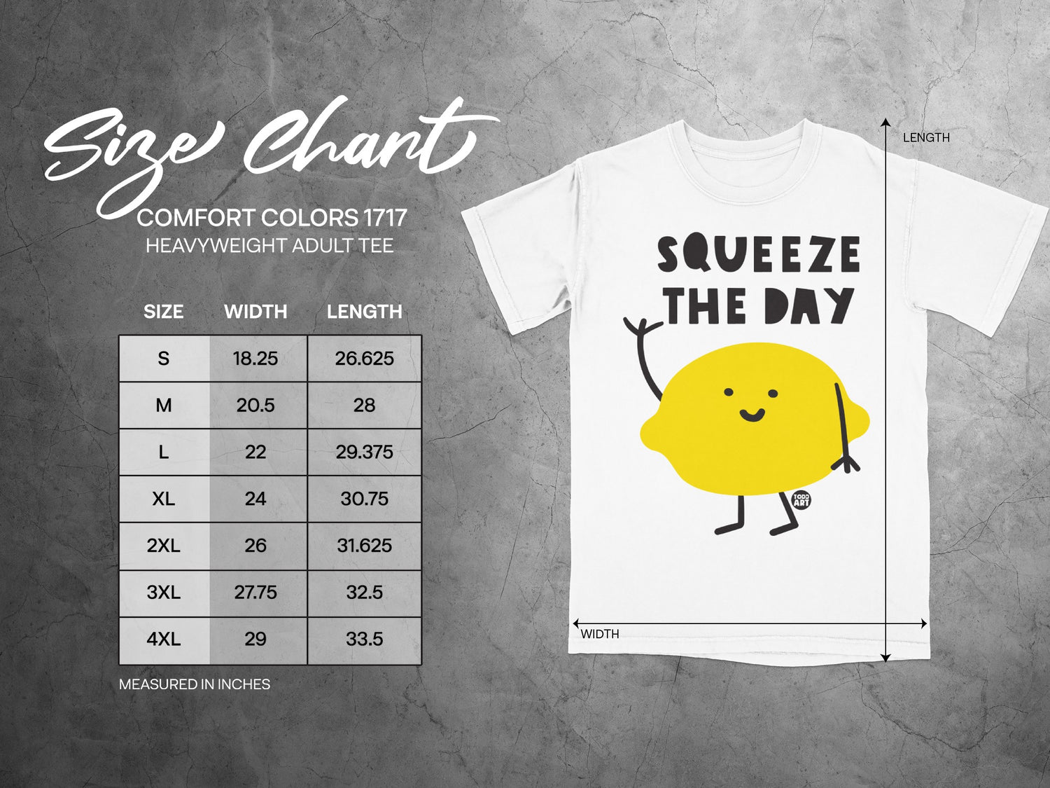 SQUEEZE THE DAY Lemon Graphic product type