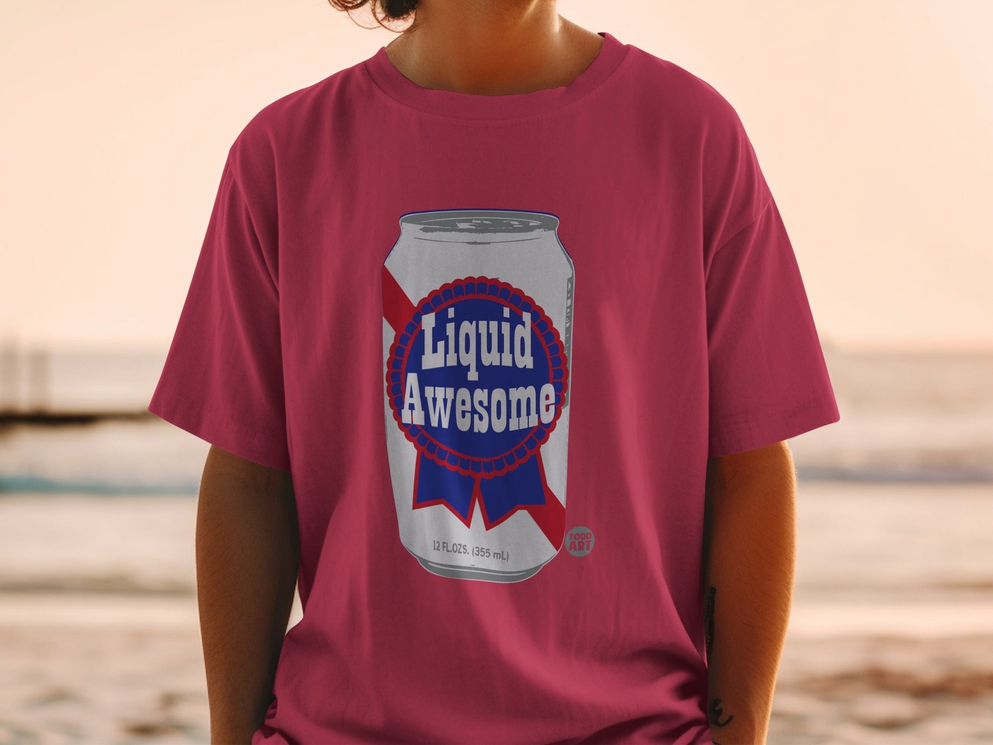 Liquid Awesome Can Graphic T-Shirt for Beverage Lovers