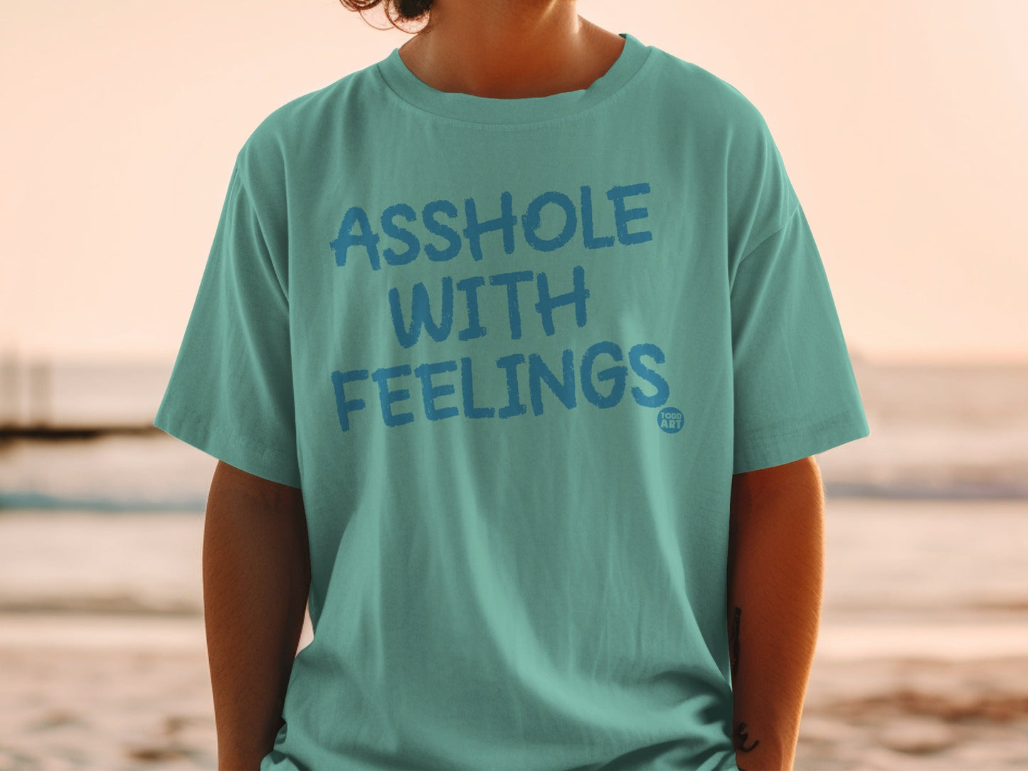 Asshole With Feelings Graphic Printed Shirt