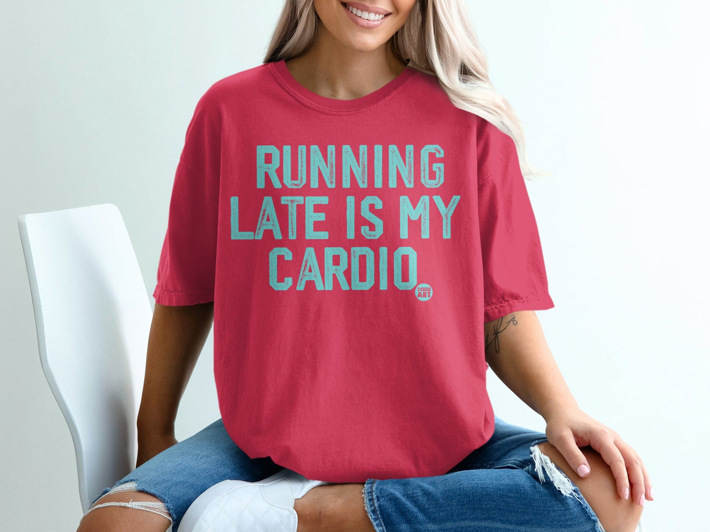 Running Late Is My Cardio Casual Graphic T-Shirt