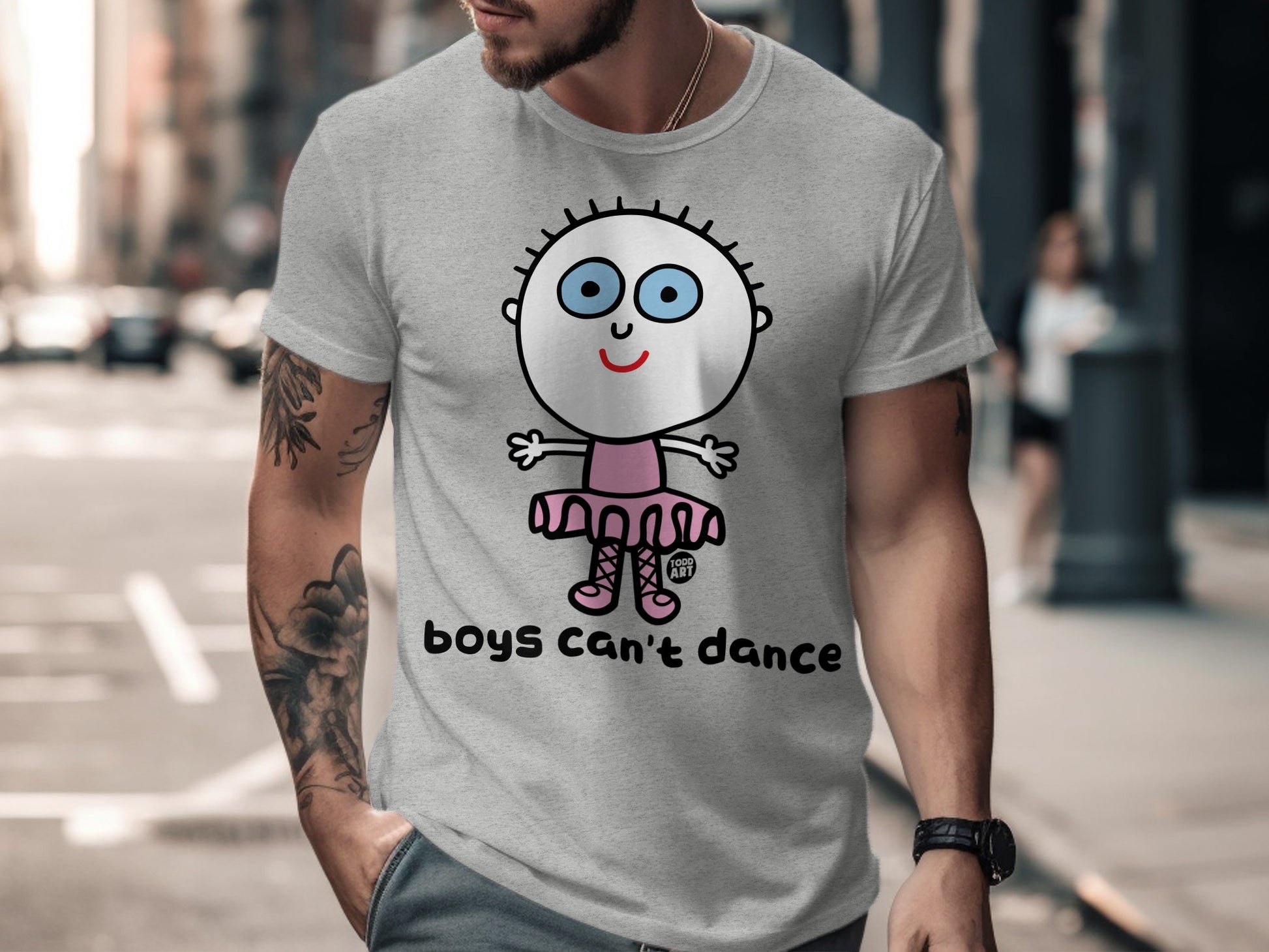 Boys Can't Dance Cartoon Graphic T-Shirt Product