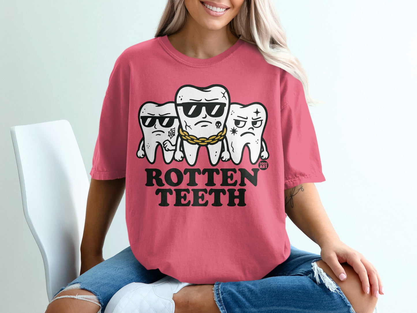 Rotten Teeth Cartoon Graphic Dental Humor product type