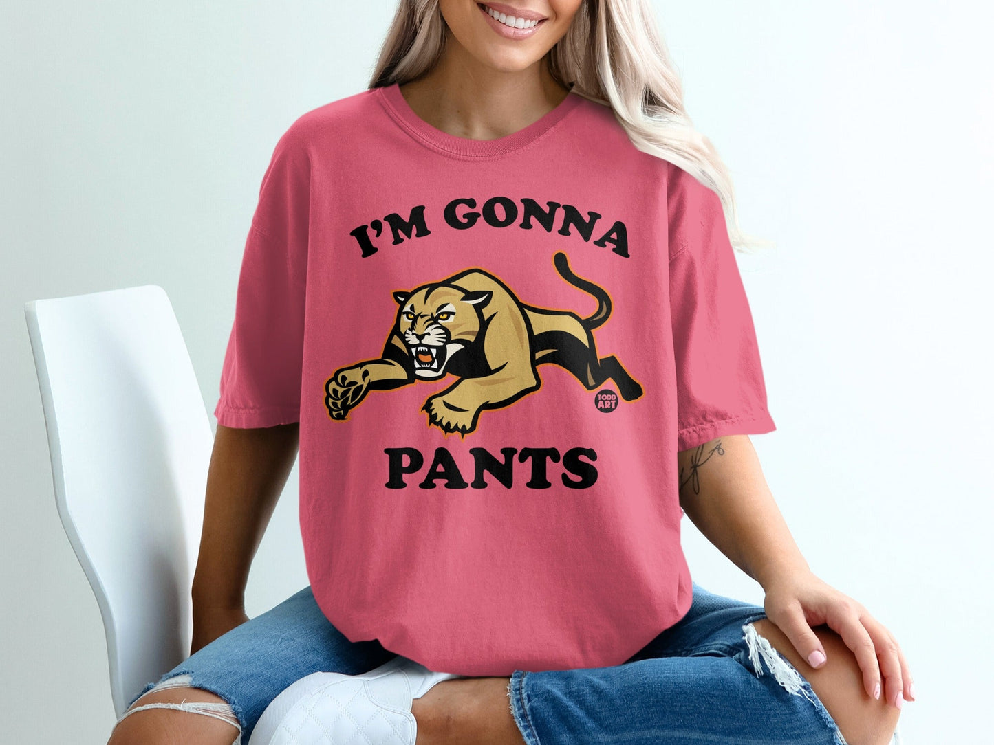 I'm Gonna Pants Panther Cat Todd Art Graphic T Shirt
