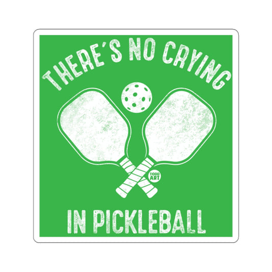 THERE'S NO CRYING IN PICKLEBALL sticker 