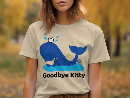 Goodbye Kitty Whale Graphic T-shirt