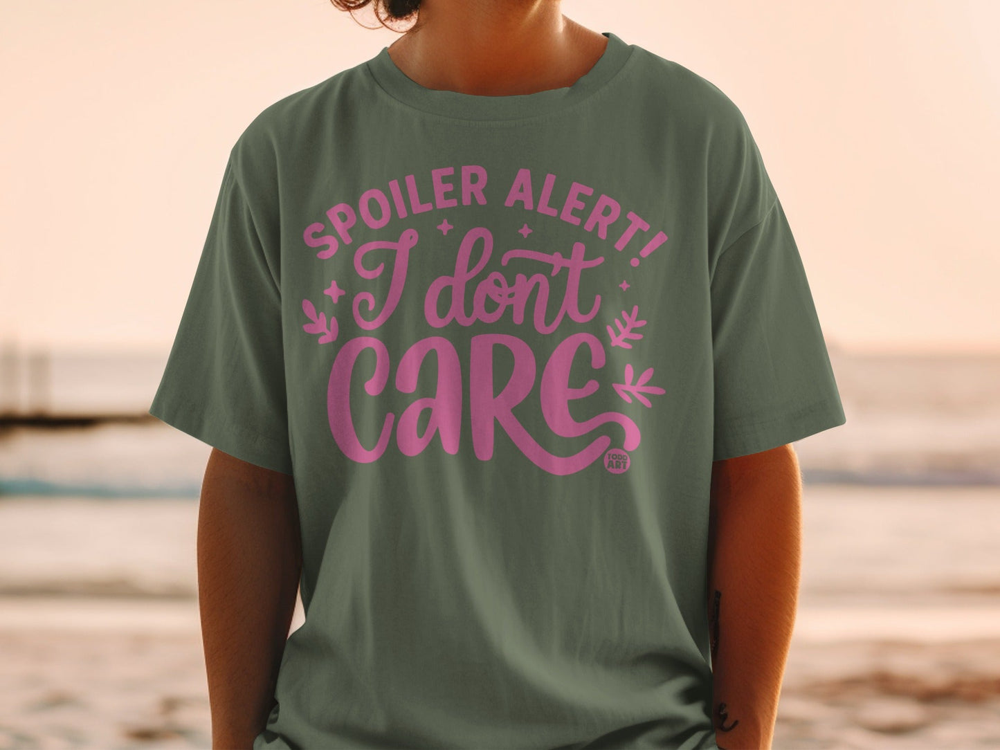 Spoiler Alert I Don't Care Saying Graphic Tee Shirt