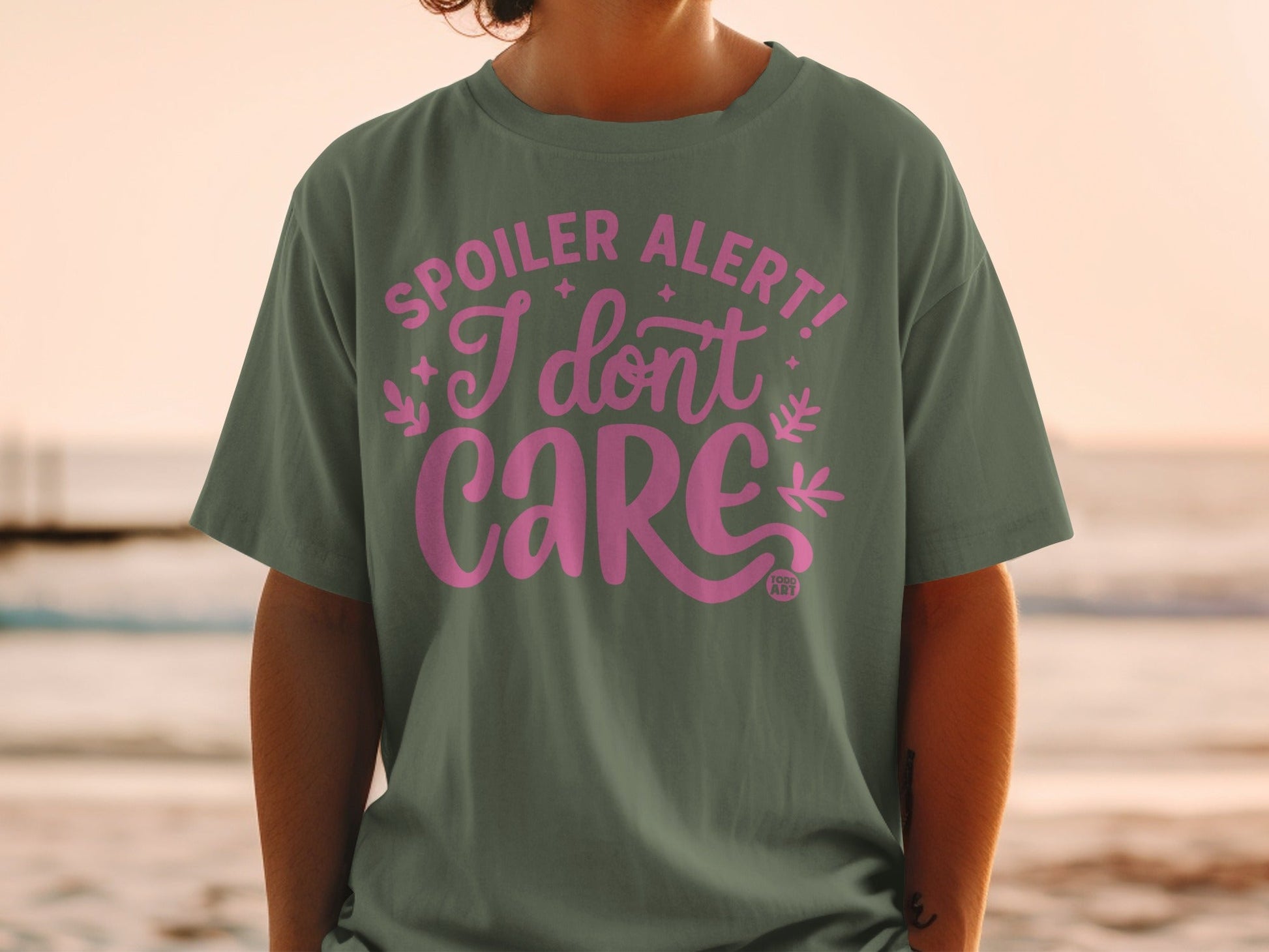 Spoiler Alert I Don't Care Saying Graphic Tee Shirt