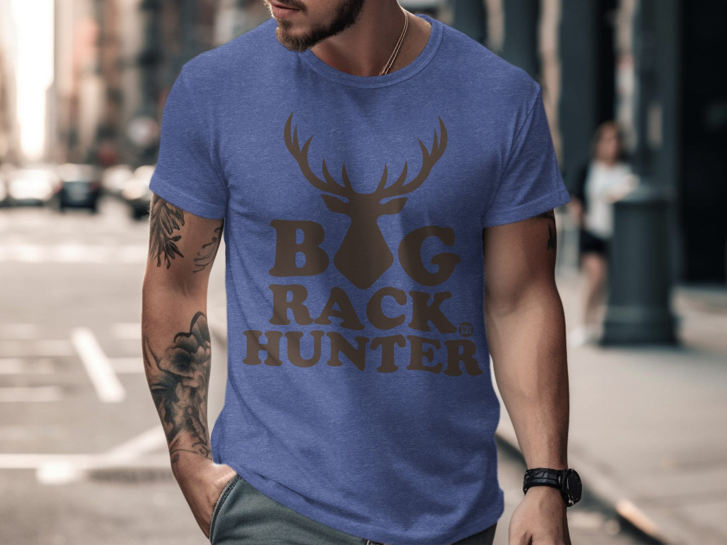Big Rack Hunter Graphic T-Shirt for Casual Wear