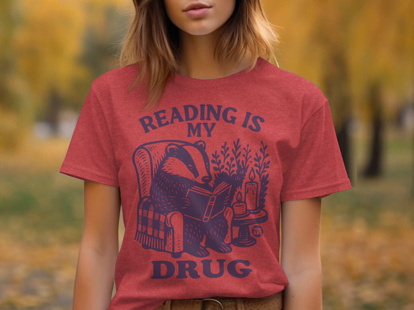 Reading Is My Drug Casual Graphic T-Shirt