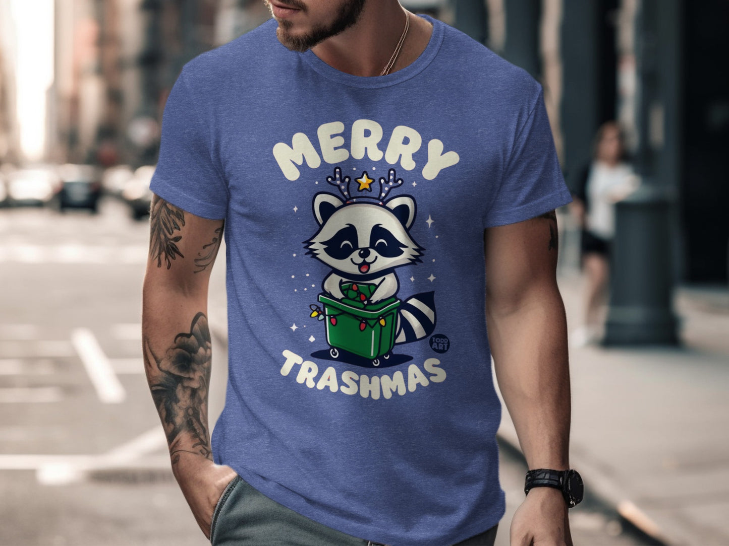 Merry Trashmas Raccoon T-Shirt Christmas Gift