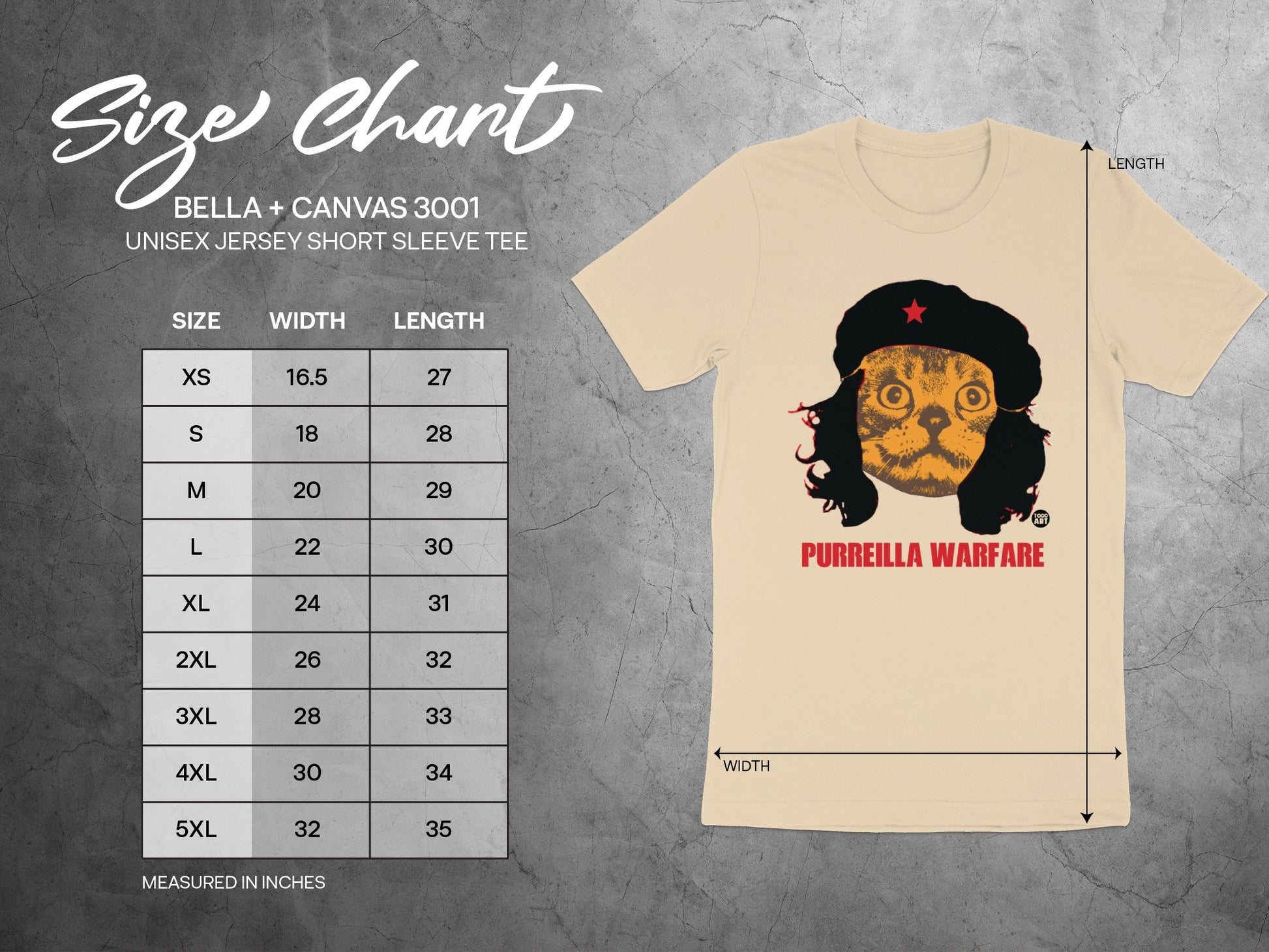 Purreilla Warfare Design on Unisex Short Sleeve Tee