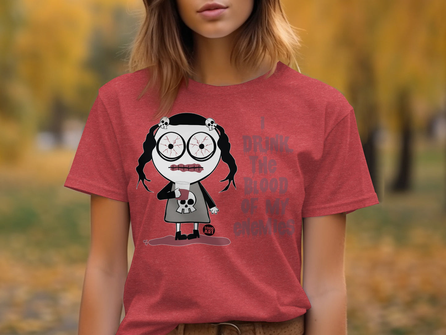 I Drink The Blood Of My Enemies Cartoon T-Shirt