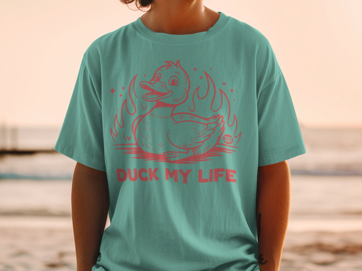 Duck My Life Graphic T-Shirt with Cute Duck Design