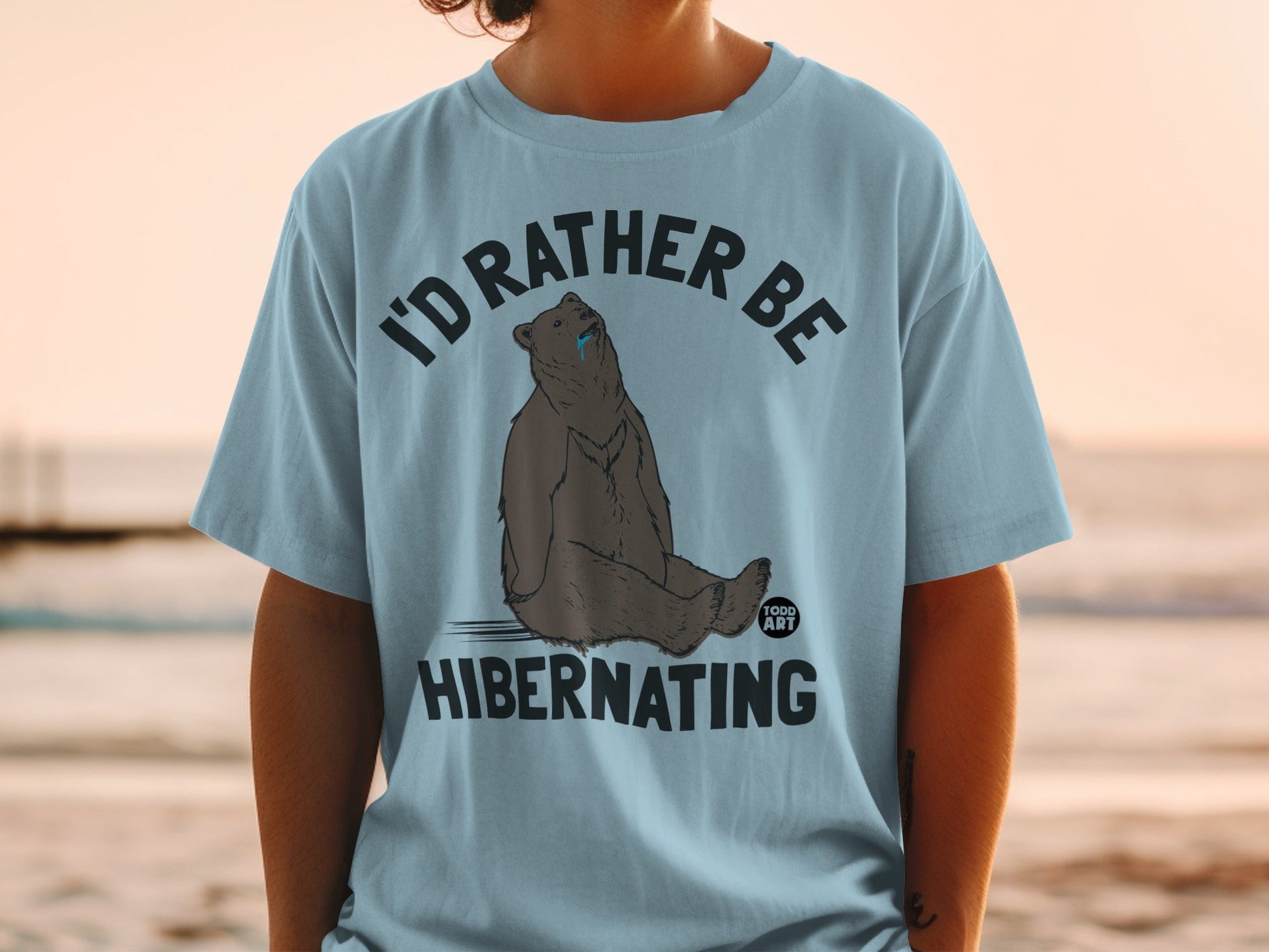 I'd Rather be Hibernating Bear Graphic Shirt