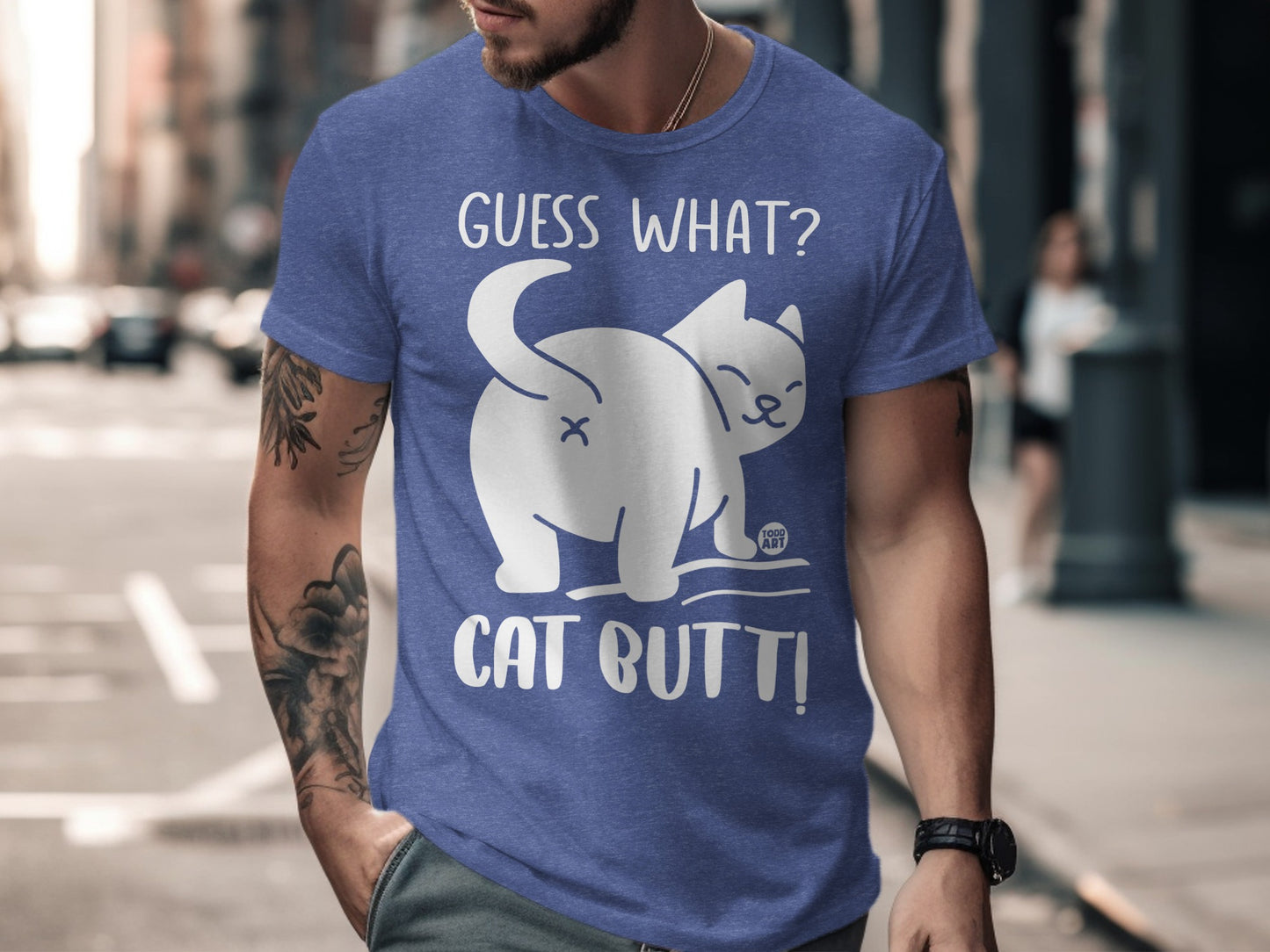 Guess What Cat Butt Funny Graphic T-Shirt product