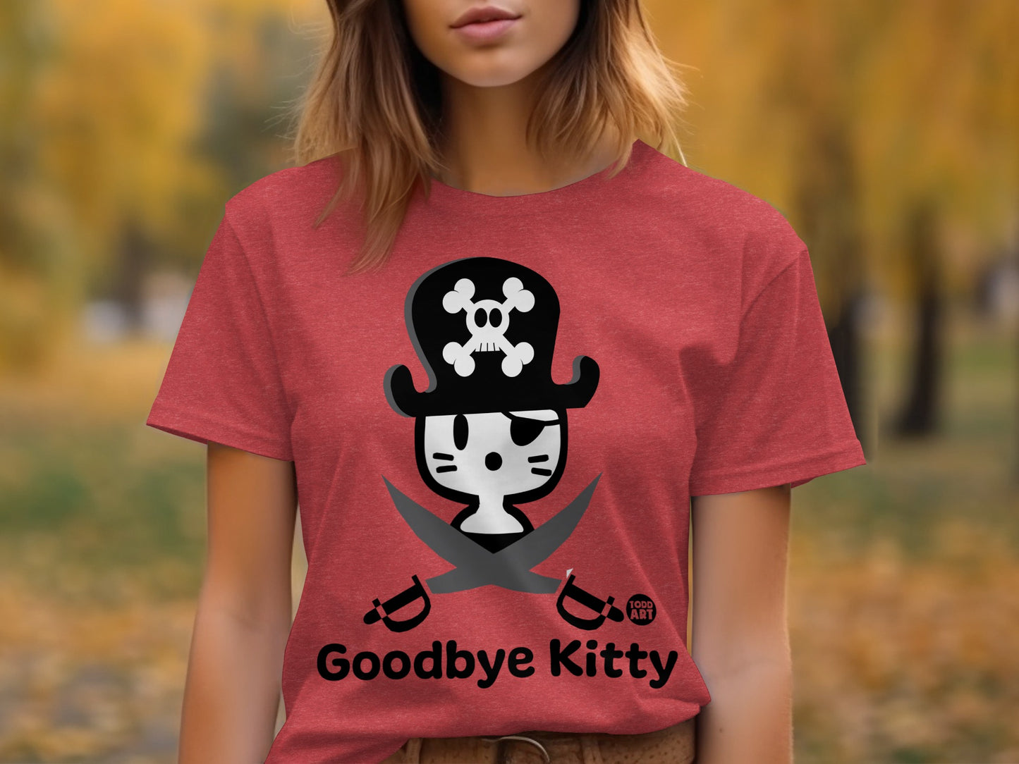 Goodbye Kitty Graphic Illustration T-Shirt