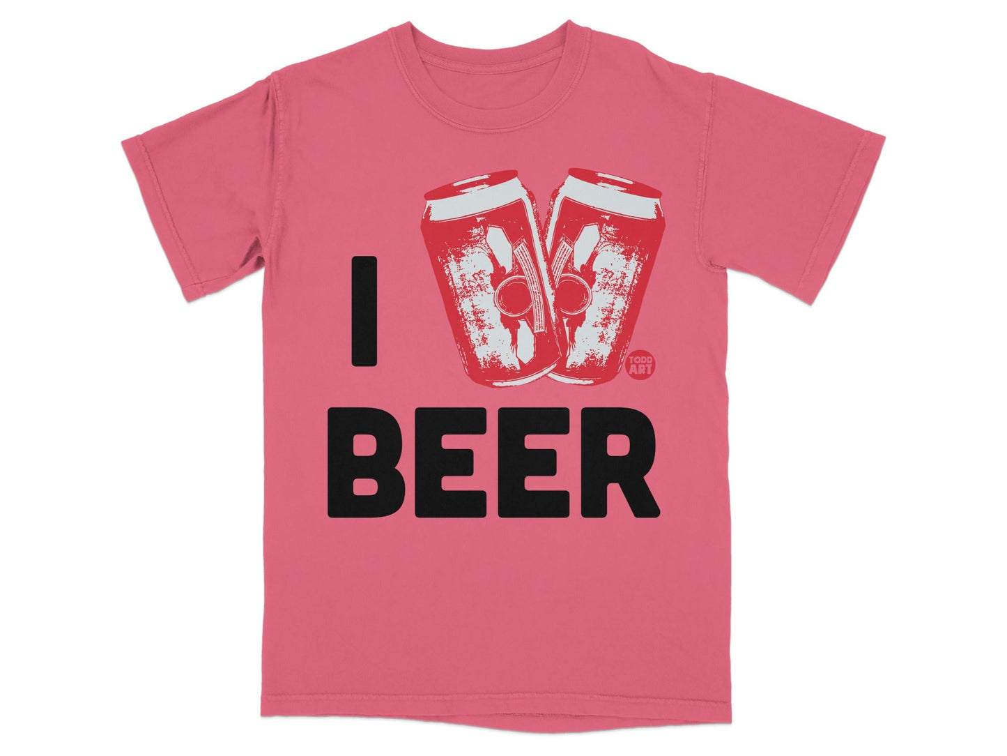 I Love Beer Graphic with Beer Cans T-shirt