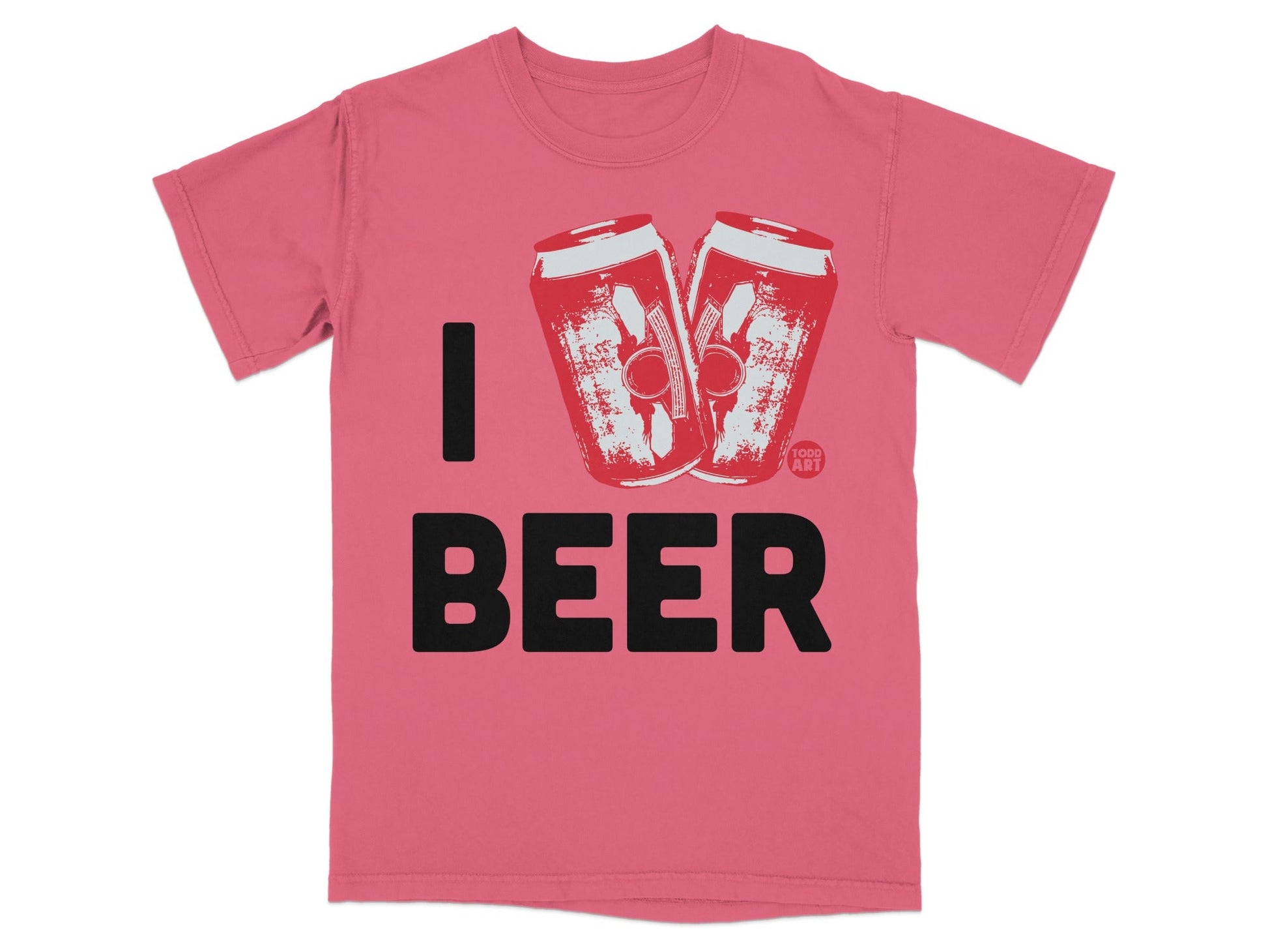 I Love Beer Graphic with Beer Cans T-shirt
