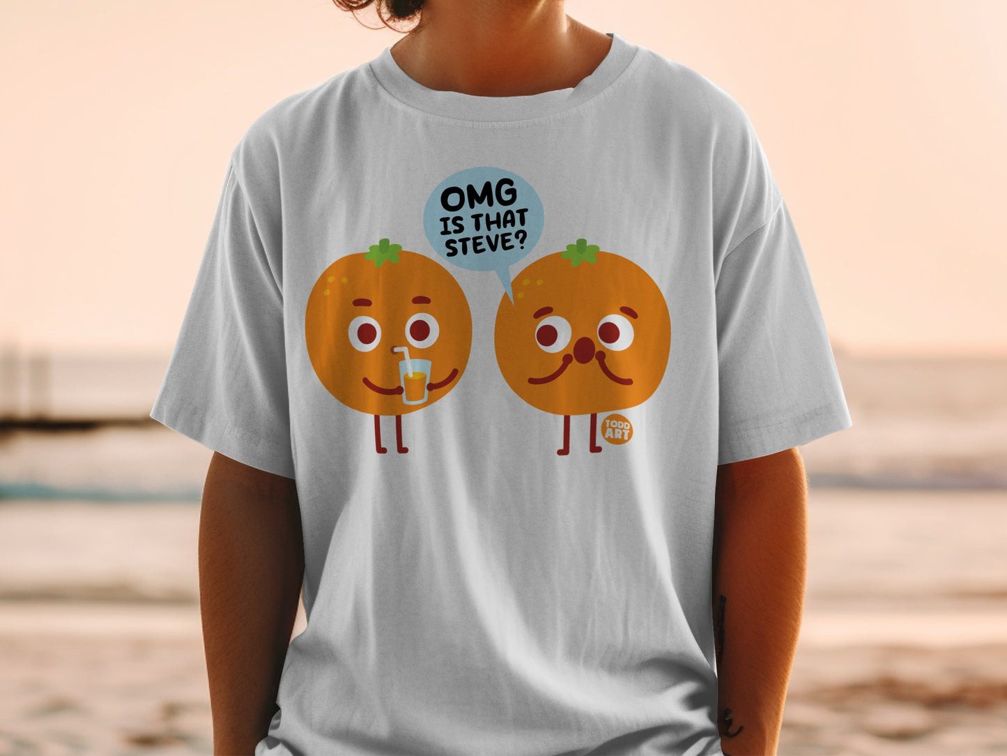 OMG IS THAT STEVE Funny Oranges Cartoon Character product type