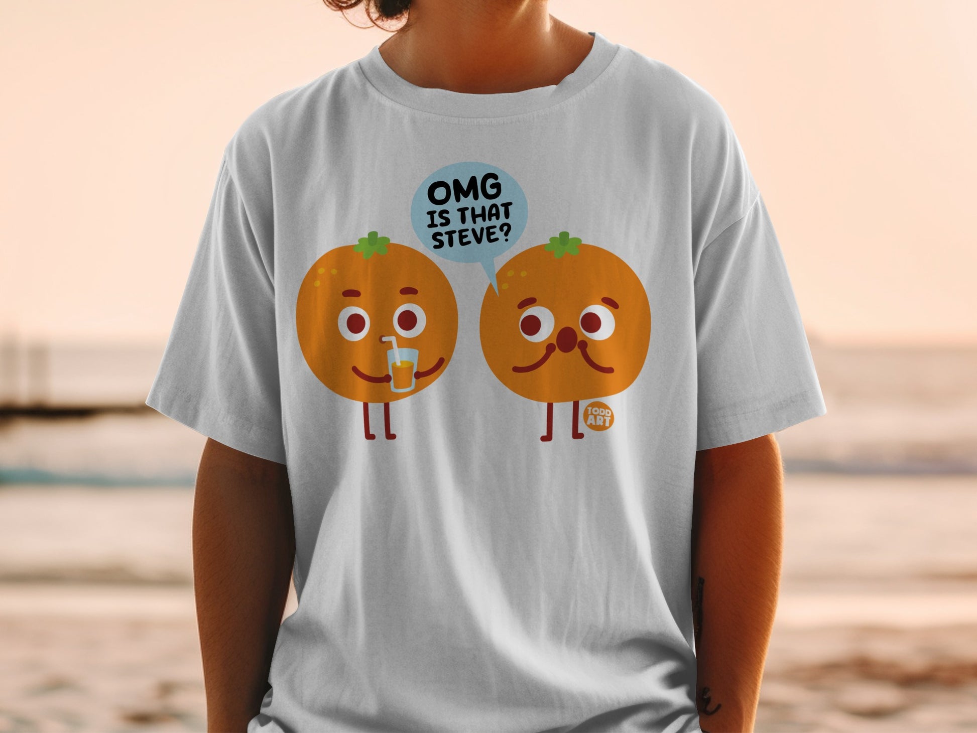 OMG IS THAT STEVE Funny Oranges Cartoon Character product type