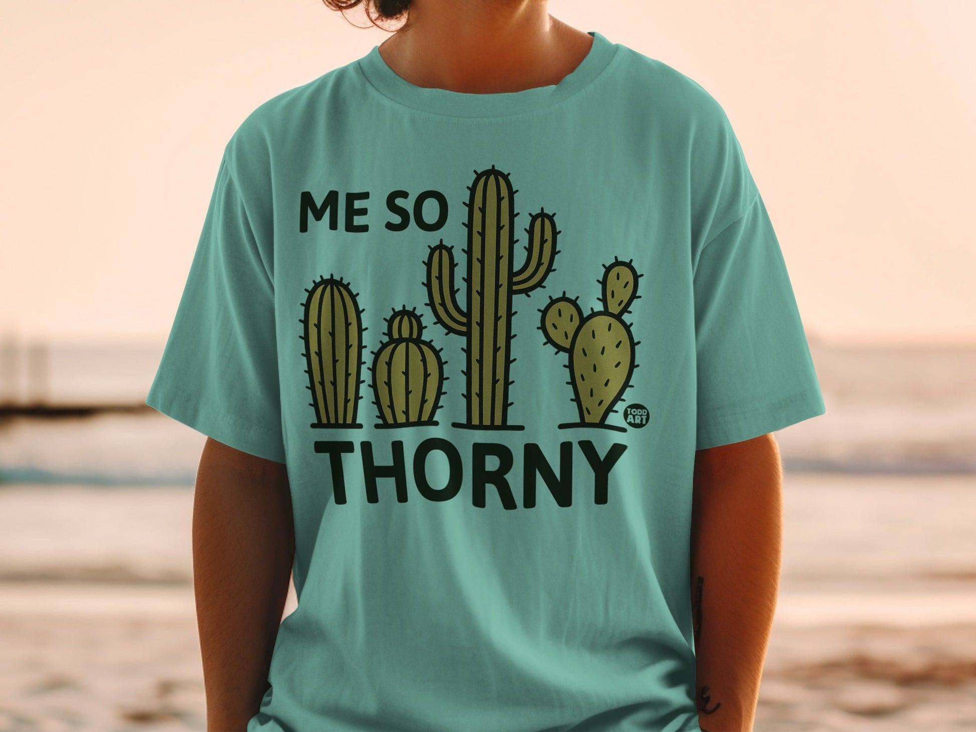 Me So Thorny with Cactus Print T-Shirt