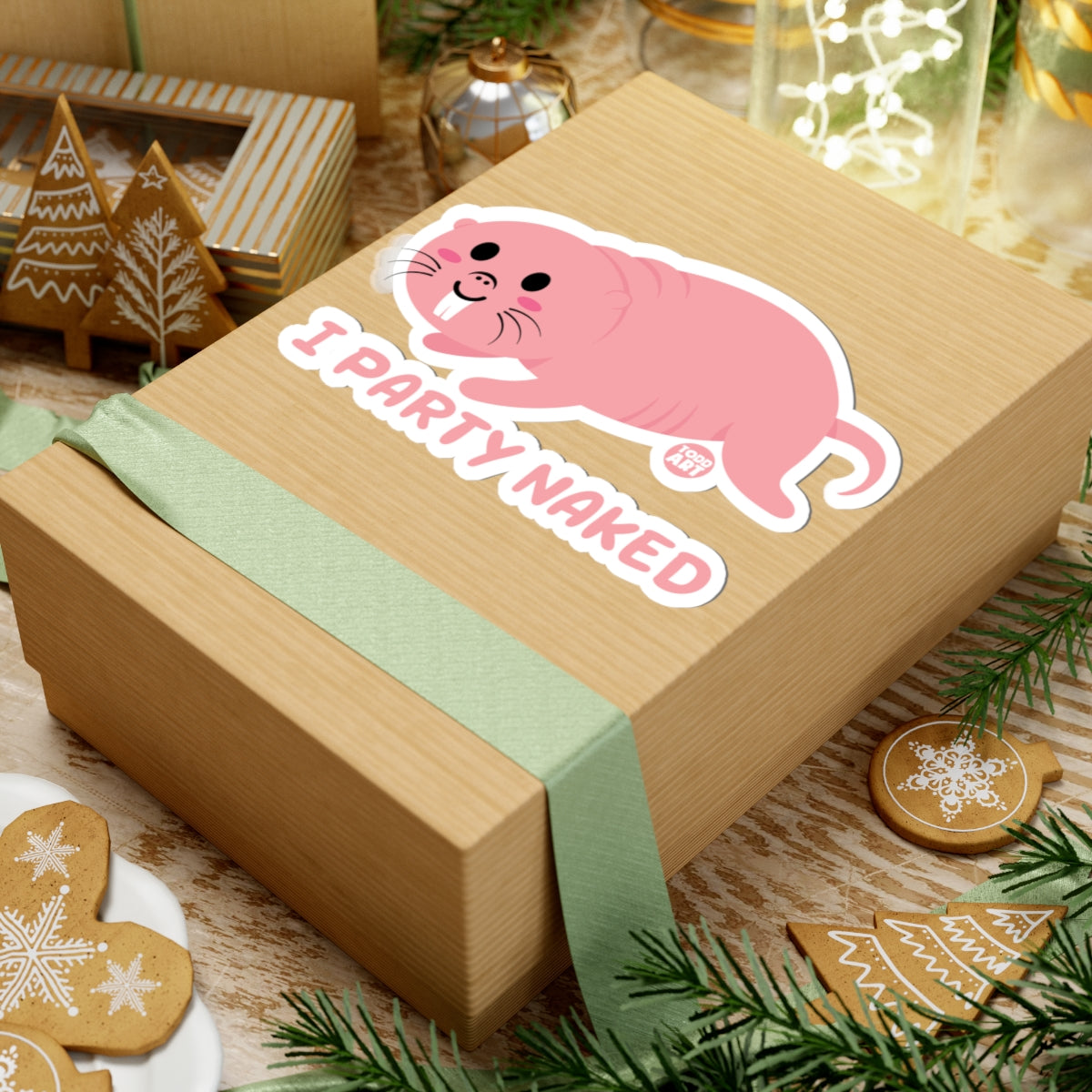 Party NakedTodd Art Sticker