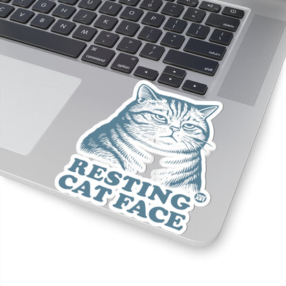 Resting Cat FaceTodd Art Sticker