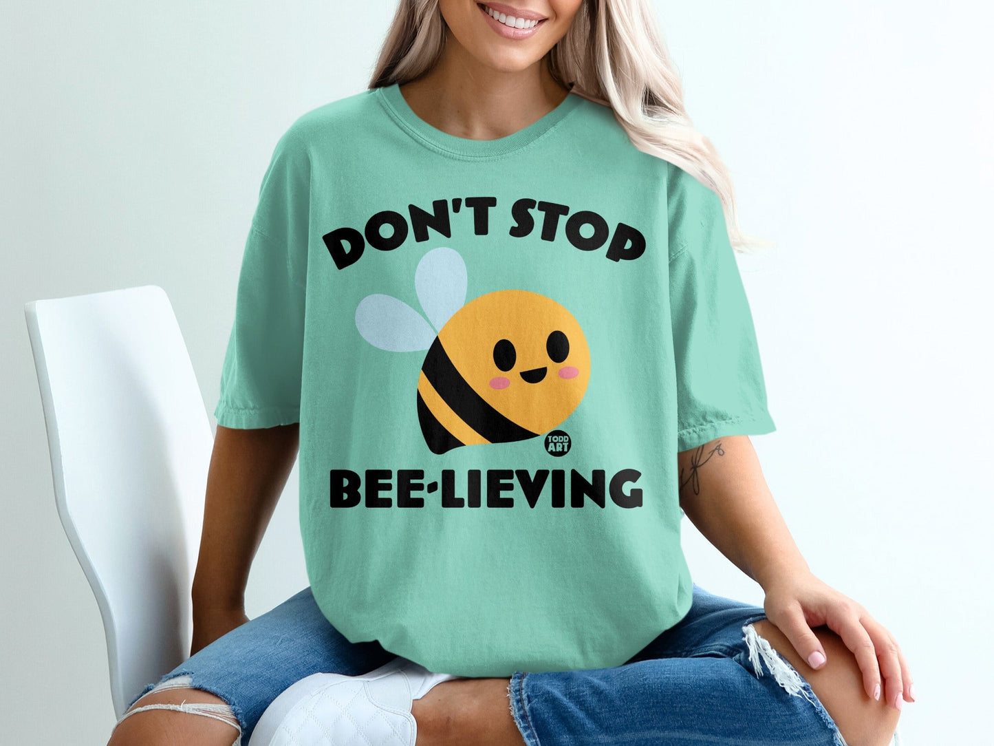 Don't Stop Bee-lieving Graphic Tee Shirt